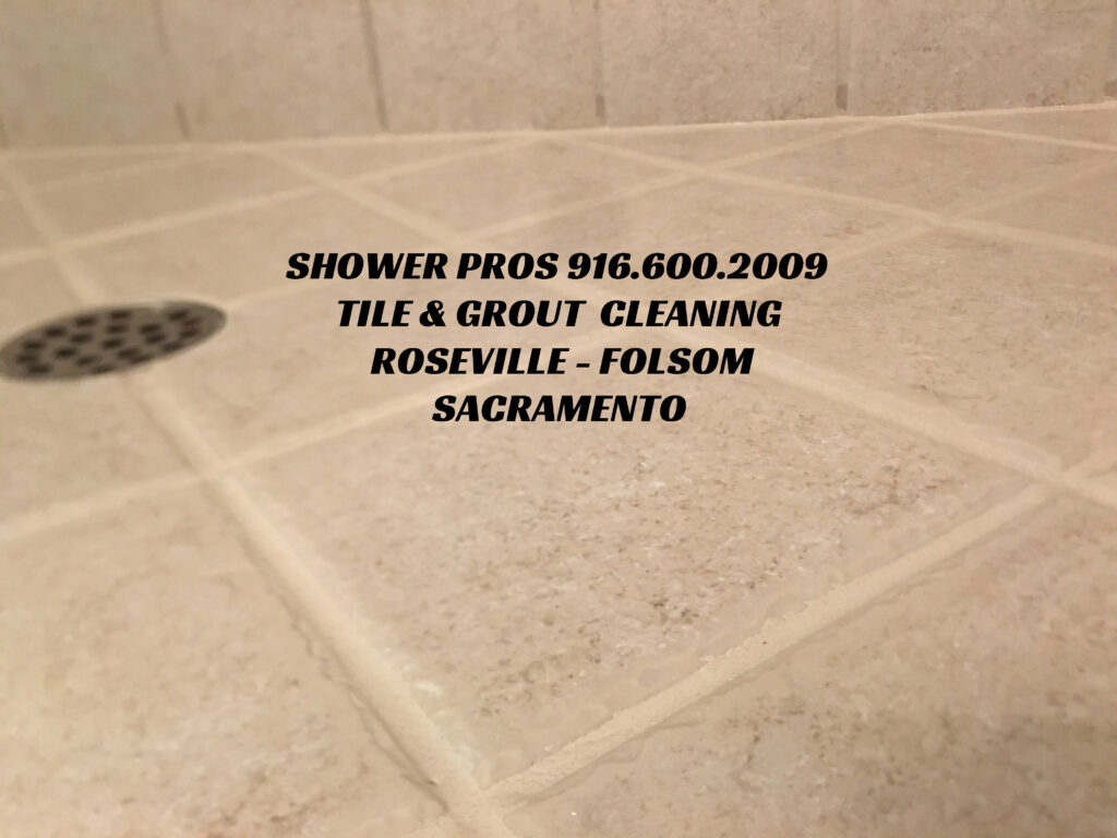 finished new grout job on shower floor