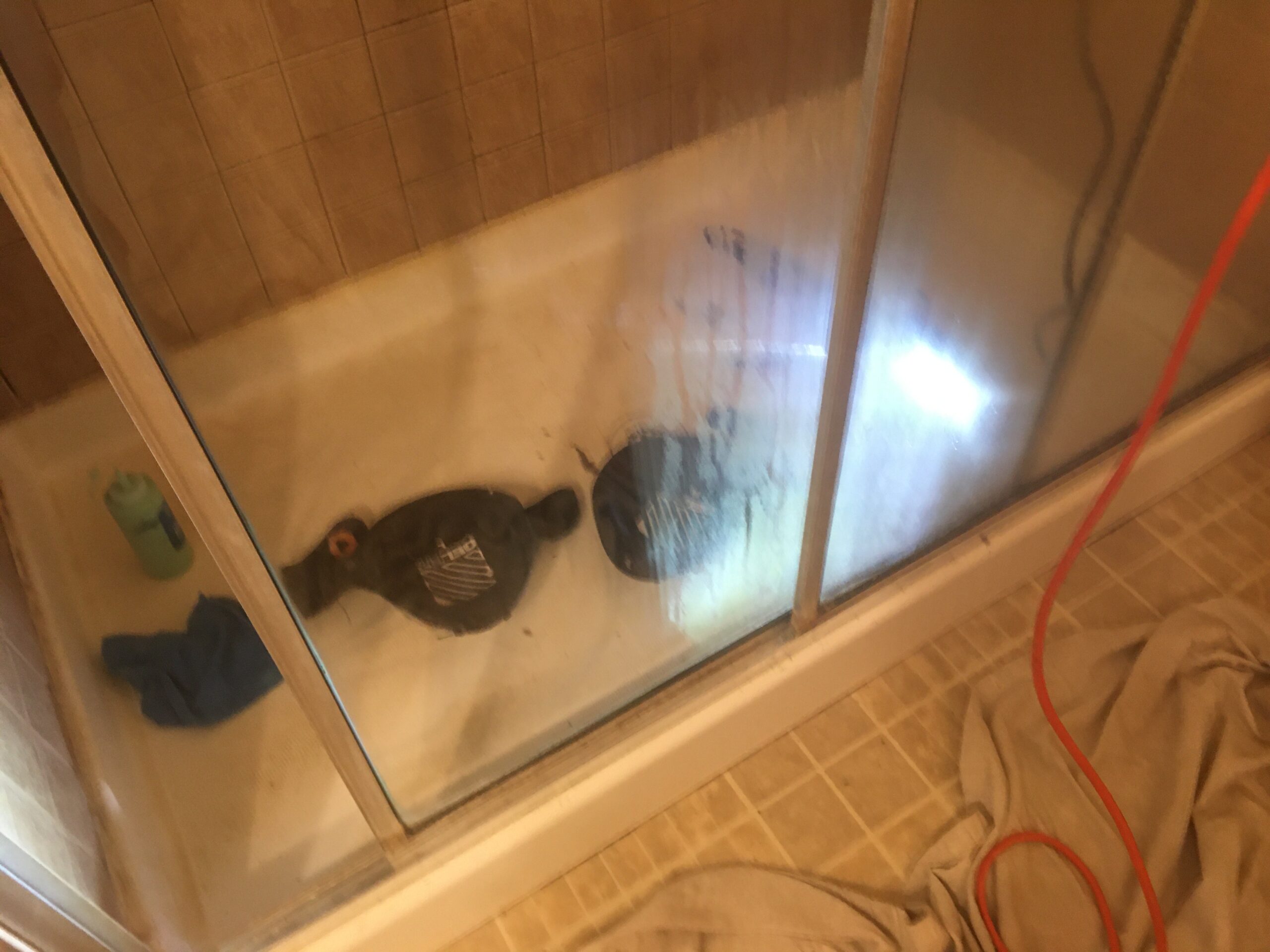 water spots on shower glass