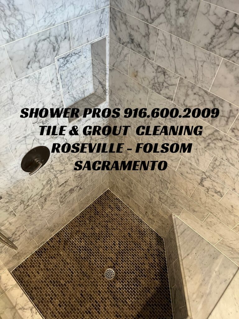 marble shower and floor cleaning by shower pros of sacramento