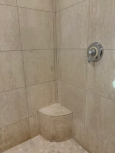 travertine shower restoration clean after lines